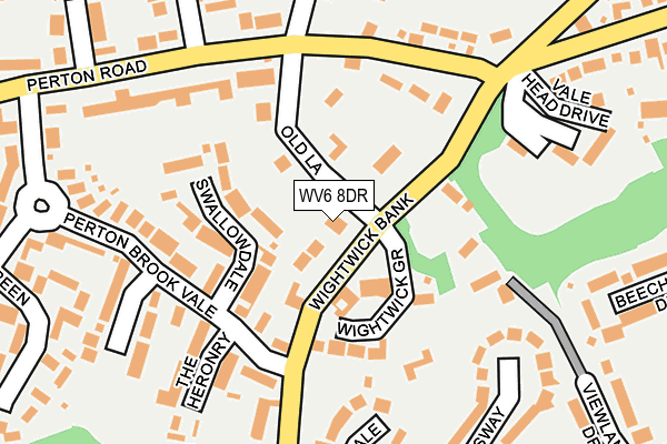 WV6 8DR map - OS OpenMap – Local (Ordnance Survey)