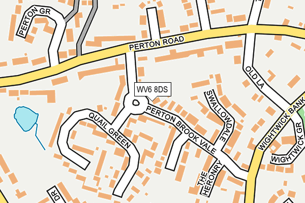 WV6 8DS map - OS OpenMap – Local (Ordnance Survey)