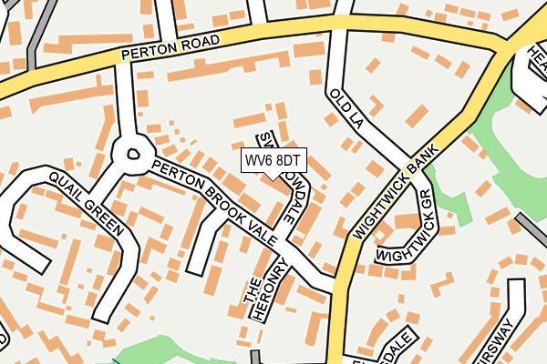 WV6 8DT map - OS OpenMap – Local (Ordnance Survey)
