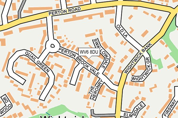 WV6 8DU map - OS OpenMap – Local (Ordnance Survey)