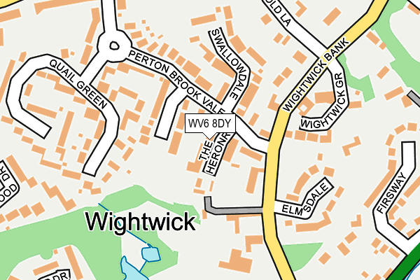 WV6 8DY map - OS OpenMap – Local (Ordnance Survey)