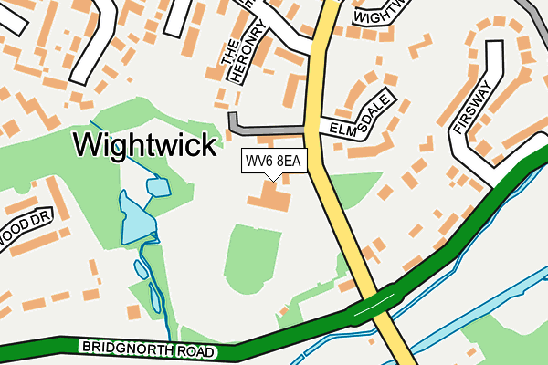 WV6 8EA map - OS OpenMap – Local (Ordnance Survey)