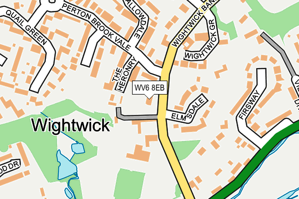 WV6 8EB map - OS OpenMap – Local (Ordnance Survey)