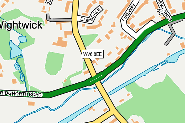 WV6 8EE map - OS OpenMap – Local (Ordnance Survey)