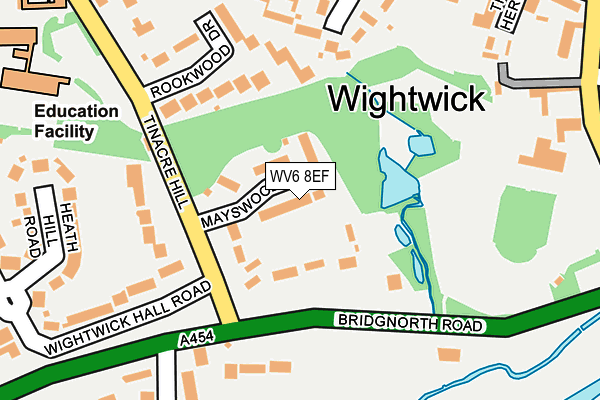 WV6 8EF map - OS OpenMap – Local (Ordnance Survey)