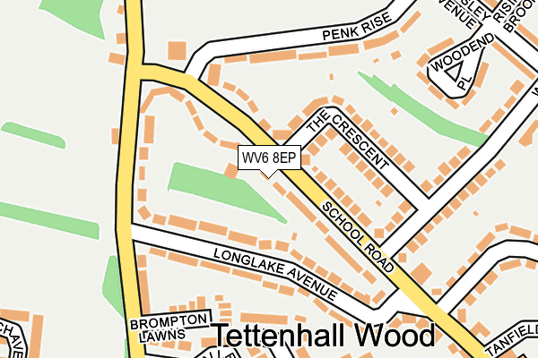 WV6 8EP map - OS OpenMap – Local (Ordnance Survey)