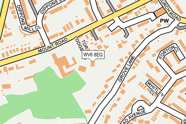 WV6 8EQ map - OS OpenMap – Local (Ordnance Survey)