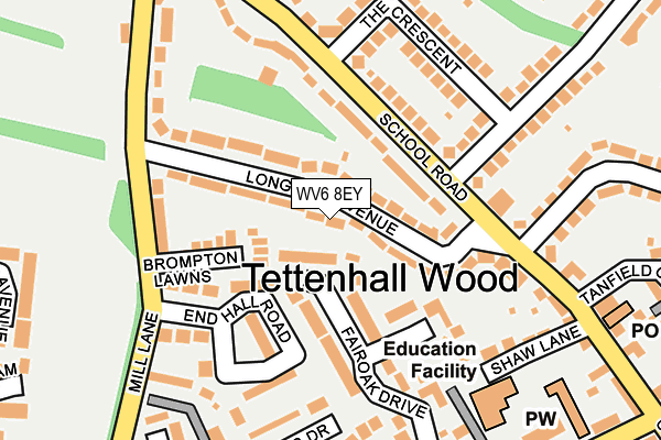 WV6 8EY map - OS OpenMap – Local (Ordnance Survey)