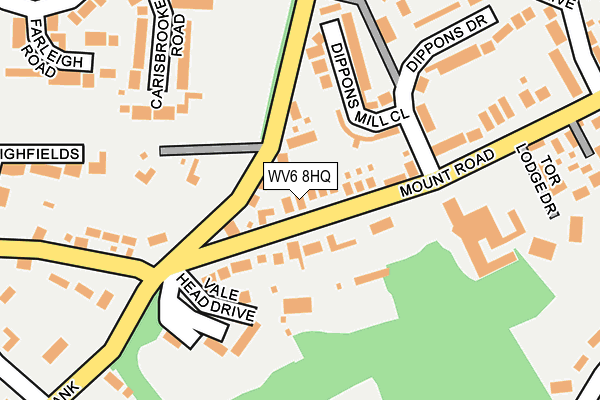 WV6 8HQ map - OS OpenMap – Local (Ordnance Survey)