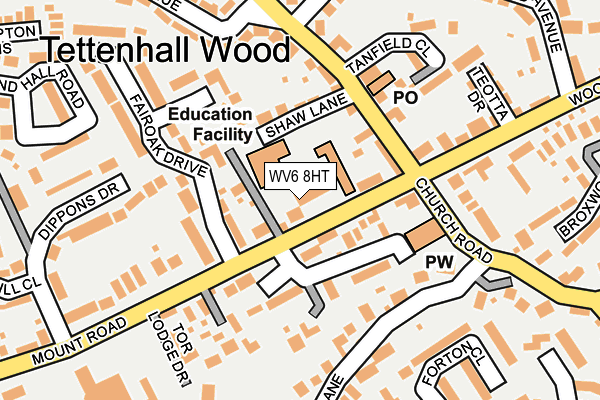 WV6 8HT map - OS OpenMap – Local (Ordnance Survey)