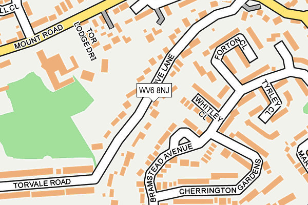 WV6 8NJ map - OS OpenMap – Local (Ordnance Survey)