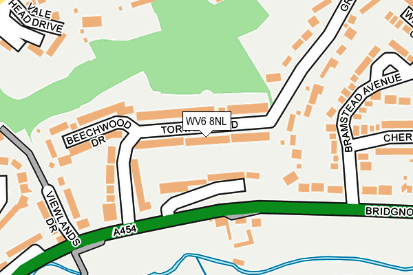 WV6 8NL map - OS OpenMap – Local (Ordnance Survey)