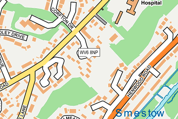 WV6 8NP map - OS OpenMap – Local (Ordnance Survey)