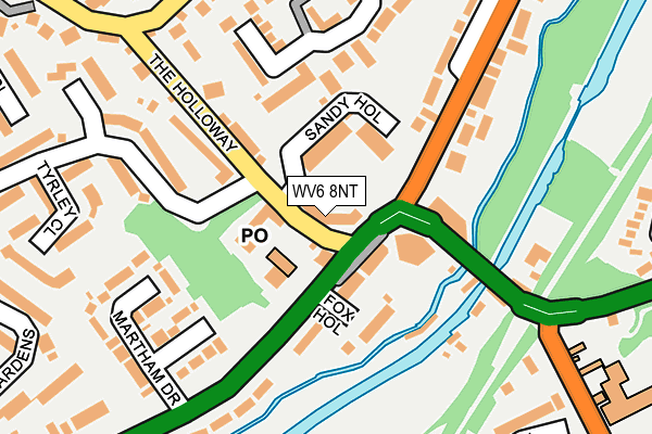 WV6 8NT map - OS OpenMap – Local (Ordnance Survey)