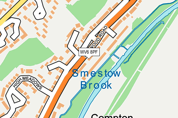 WV6 8PF map - OS OpenMap – Local (Ordnance Survey)