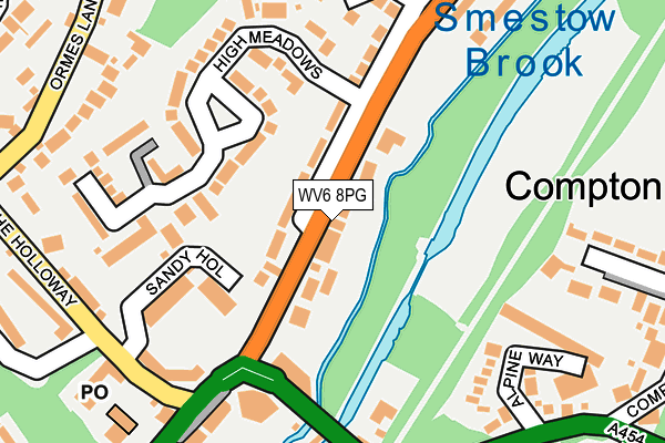 WV6 8PG map - OS OpenMap – Local (Ordnance Survey)