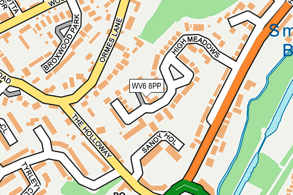 WV6 8PP map - OS OpenMap – Local (Ordnance Survey)