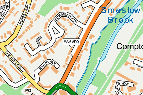 WV6 8PQ map - OS OpenMap – Local (Ordnance Survey)