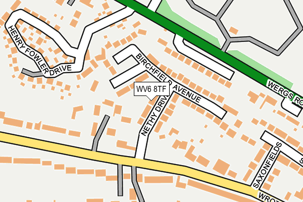 WV6 8TF map - OS OpenMap – Local (Ordnance Survey)