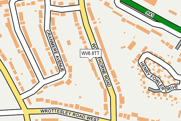 WV6 8TT map - OS OpenMap – Local (Ordnance Survey)