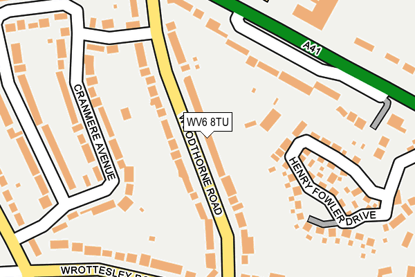 WV6 8TU map - OS OpenMap – Local (Ordnance Survey)
