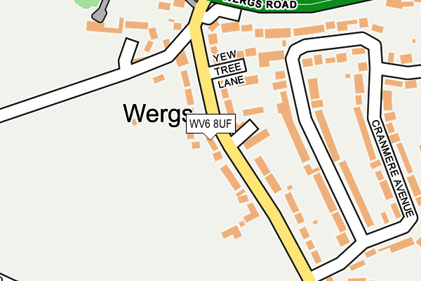 WV6 8UF map - OS OpenMap – Local (Ordnance Survey)
