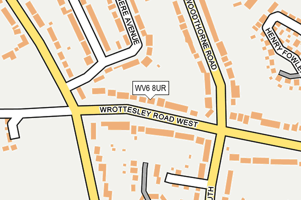 WV6 8UR map - OS OpenMap – Local (Ordnance Survey)