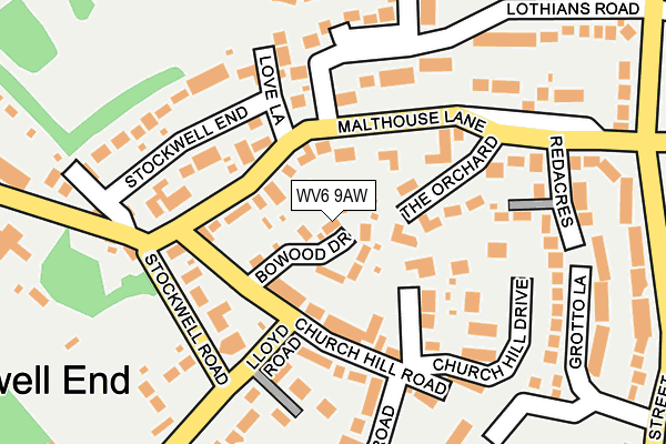 WV6 9AW map - OS OpenMap – Local (Ordnance Survey)