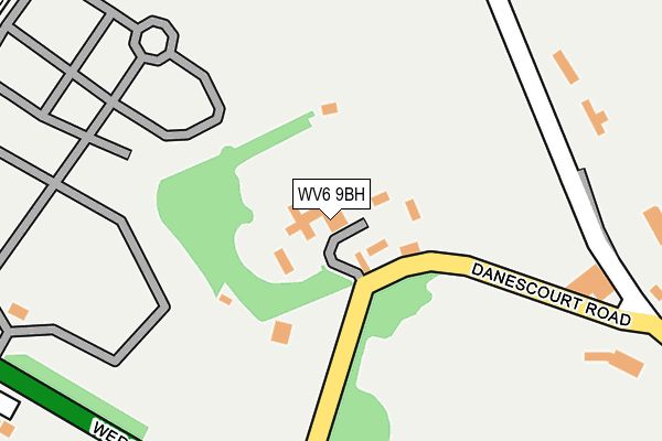 WV6 9BH map - OS OpenMap – Local (Ordnance Survey)