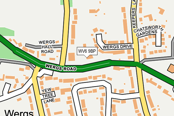 WV6 9BP map - OS OpenMap – Local (Ordnance Survey)