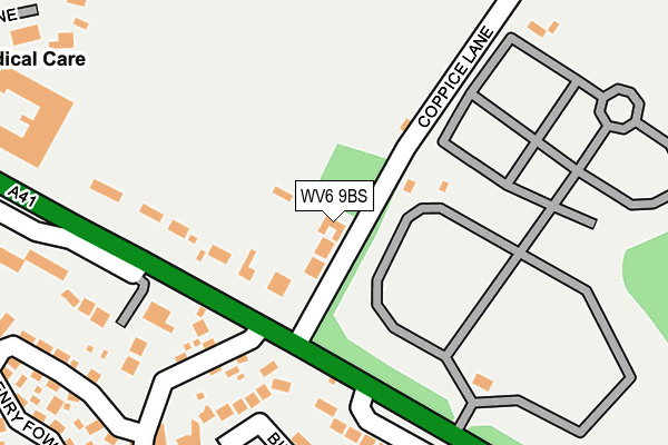 WV6 9BS map - OS OpenMap – Local (Ordnance Survey)