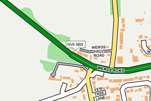 WV6 9BW map - OS OpenMap – Local (Ordnance Survey)