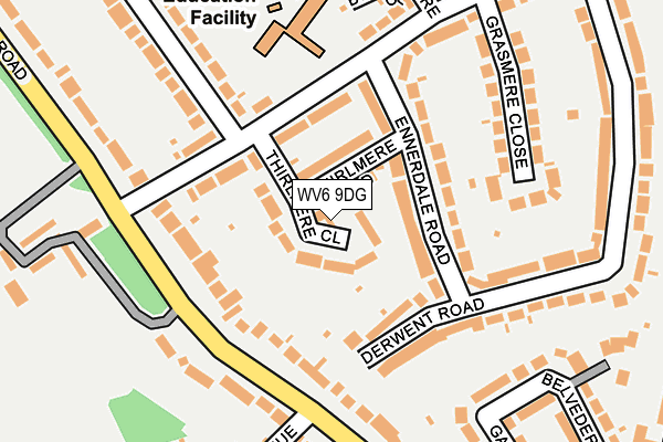 WV6 9DG map - OS OpenMap – Local (Ordnance Survey)