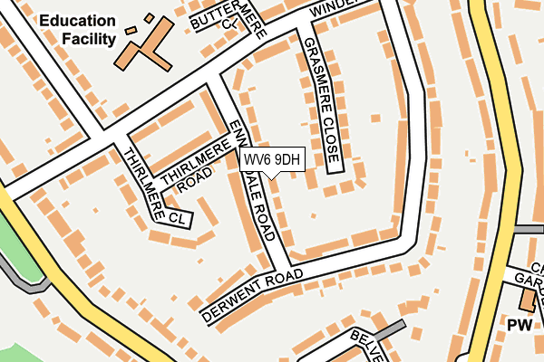 WV6 9DH map - OS OpenMap – Local (Ordnance Survey)