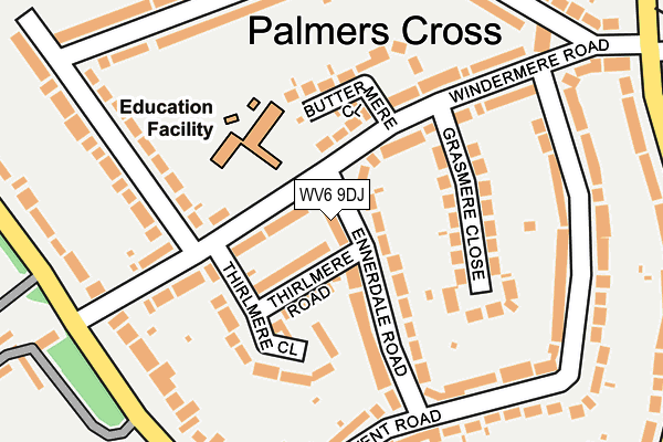 WV6 9DJ map - OS OpenMap – Local (Ordnance Survey)