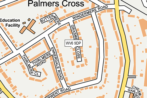 WV6 9DP map - OS OpenMap – Local (Ordnance Survey)