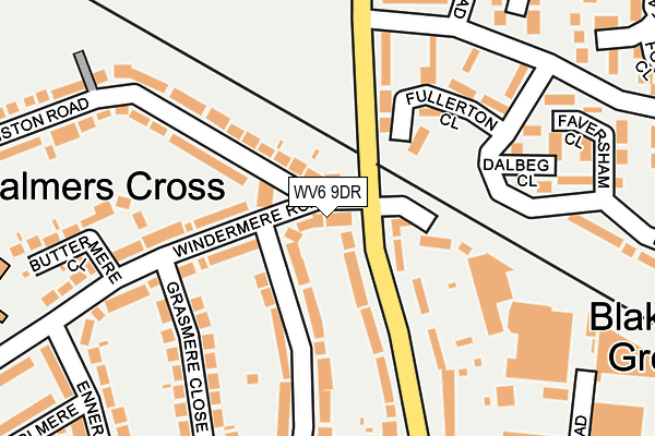 WV6 9DR map - OS OpenMap – Local (Ordnance Survey)