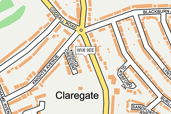 WV6 9EE map - OS OpenMap – Local (Ordnance Survey)