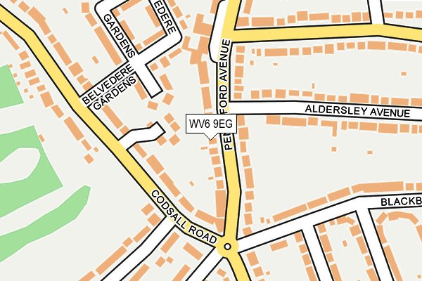 WV6 9EG map - OS OpenMap – Local (Ordnance Survey)