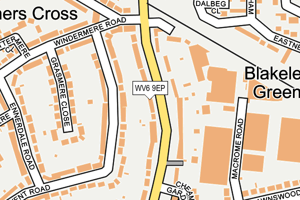 WV6 9EP map - OS OpenMap – Local (Ordnance Survey)