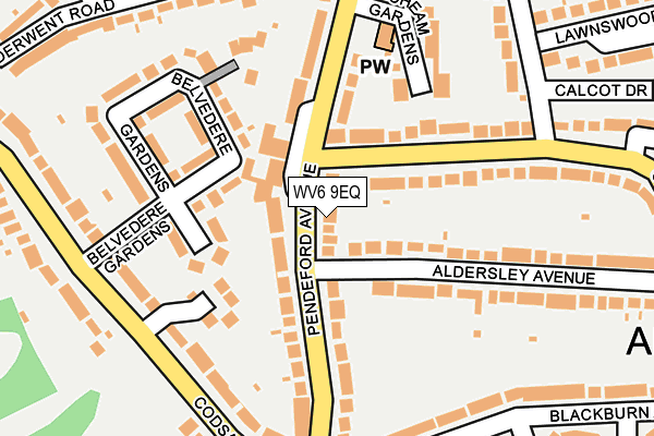 WV6 9EQ map - OS OpenMap – Local (Ordnance Survey)