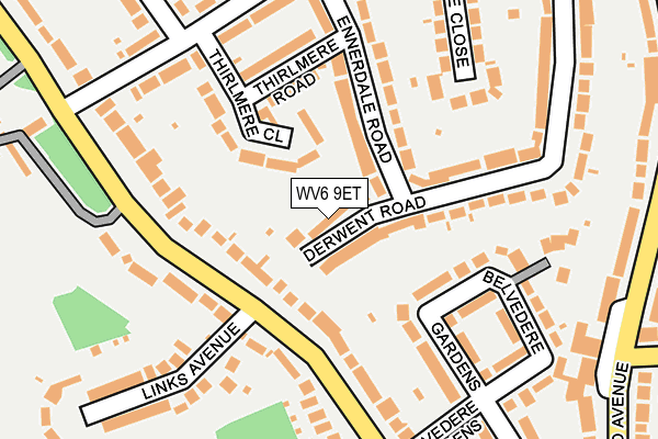 WV6 9ET map - OS OpenMap – Local (Ordnance Survey)