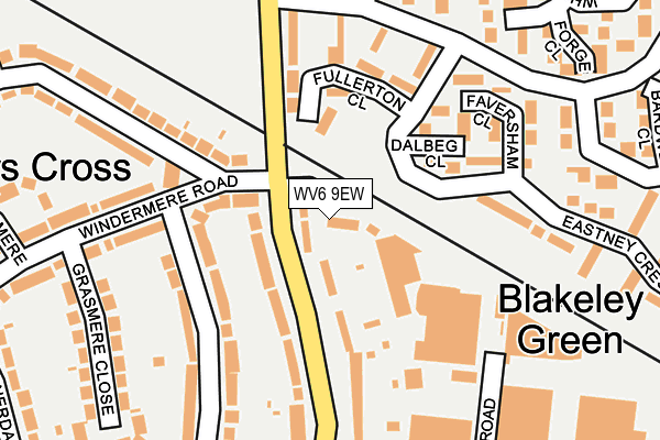 WV6 9EW map - OS OpenMap – Local (Ordnance Survey)