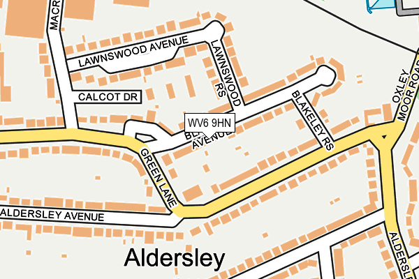 WV6 9HN map - OS OpenMap – Local (Ordnance Survey)