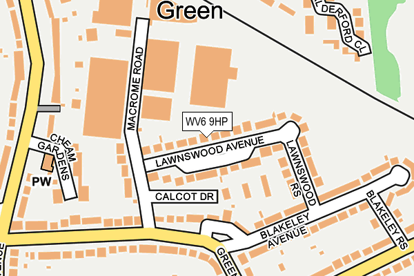 WV6 9HP map - OS OpenMap – Local (Ordnance Survey)