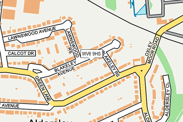 WV6 9HS map - OS OpenMap – Local (Ordnance Survey)