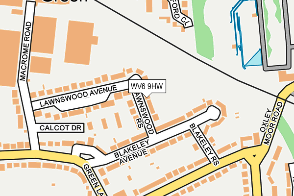 WV6 9HW map - OS OpenMap – Local (Ordnance Survey)