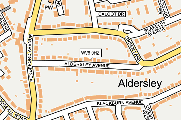 WV6 9HZ map - OS OpenMap – Local (Ordnance Survey)