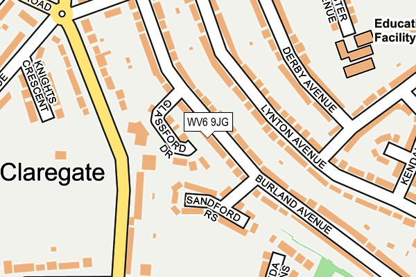 WV6 9JG map - OS OpenMap – Local (Ordnance Survey)