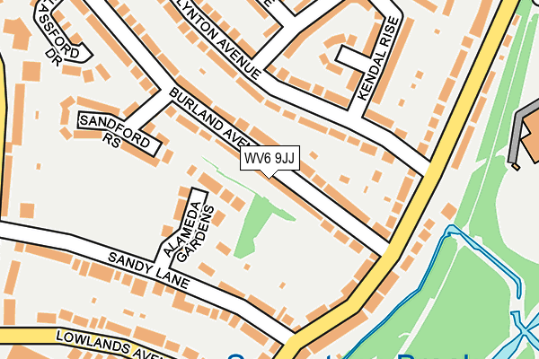 WV6 9JJ map - OS OpenMap – Local (Ordnance Survey)